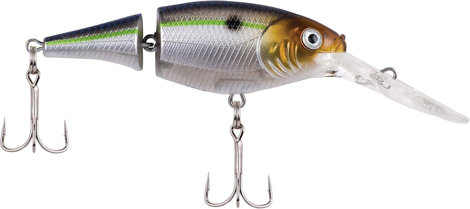 imageBerkley Flicker Shad Jointed Crankbait 2 Pack Red Tiger 13 oz 2 34in 79 Dive DepthBlue Smelt