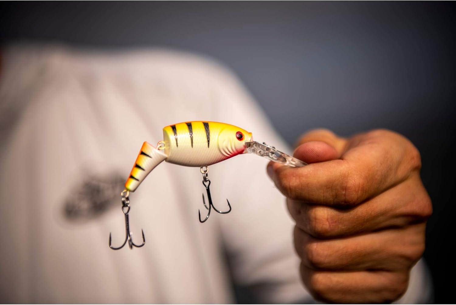 imageBerkley Flicker Shad Jointed Crankbait 2 Pack Red Tiger 13 oz 2 34in 79 Dive DepthChartreuse Pearl