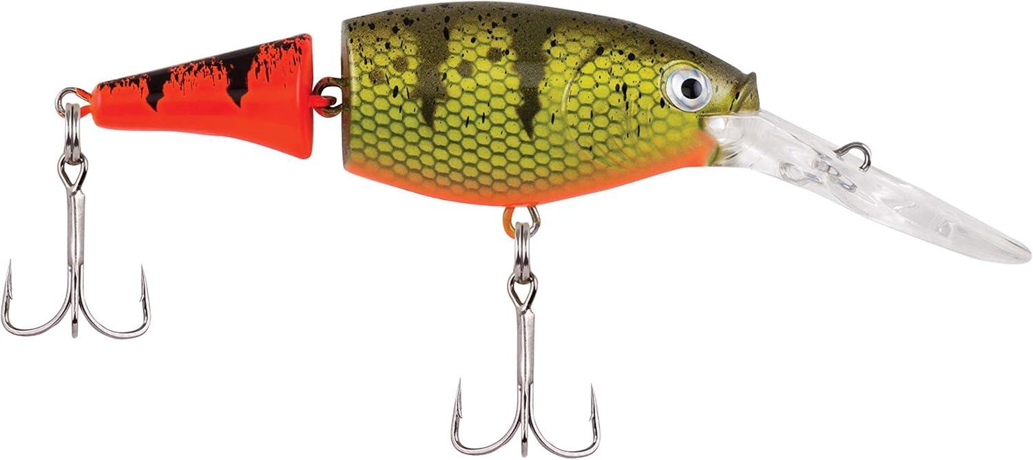 imageBerkley Flicker Shad Jointed Crankbait 2 Pack Red Tiger 13 oz 2 34in 79 Dive DepthFiretail Hot Perch