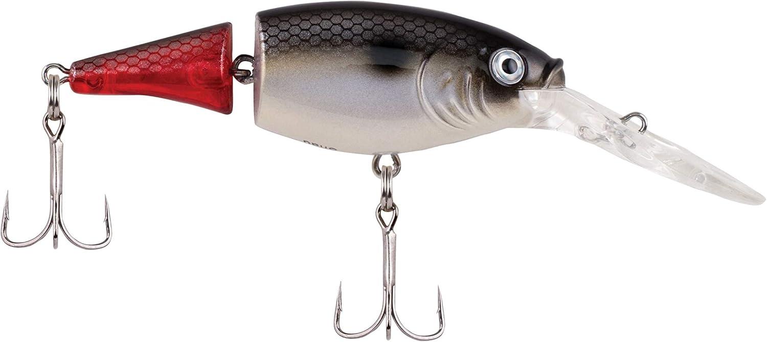 imageBerkley Flicker Shad Jointed Crankbait 2 Pack Red Tiger 13 oz 2 34in 79 Dive DepthFiretail Red Tail