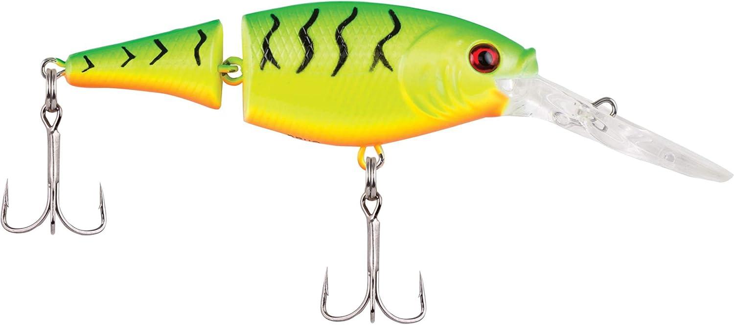 imageBerkley Flicker Shad Jointed Crankbait 2 Pack Red Tiger 13 oz 2 34in 79 Dive DepthFiretiger