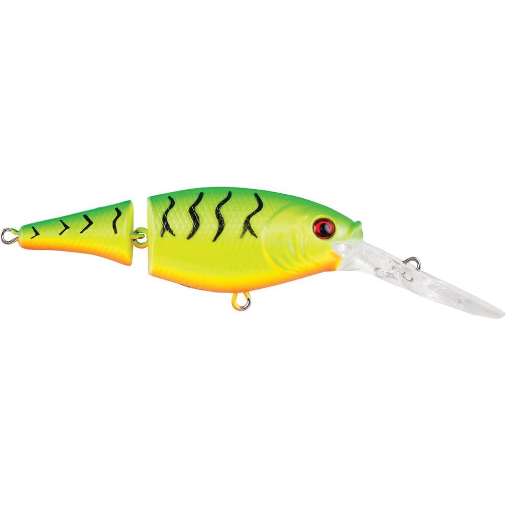 imageBerkley Flicker Shad Jointed Crankbait 2 Pack Red Tiger 13 oz 2 34in 79 Dive DepthFiretiger
