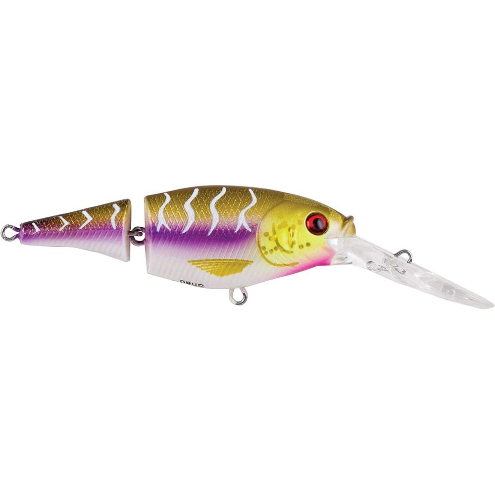 imageBerkley Flicker Shad Jointed Crankbait 2 Pack Red Tiger 13 oz 2 34in 79 Dive DepthPurple Tiger