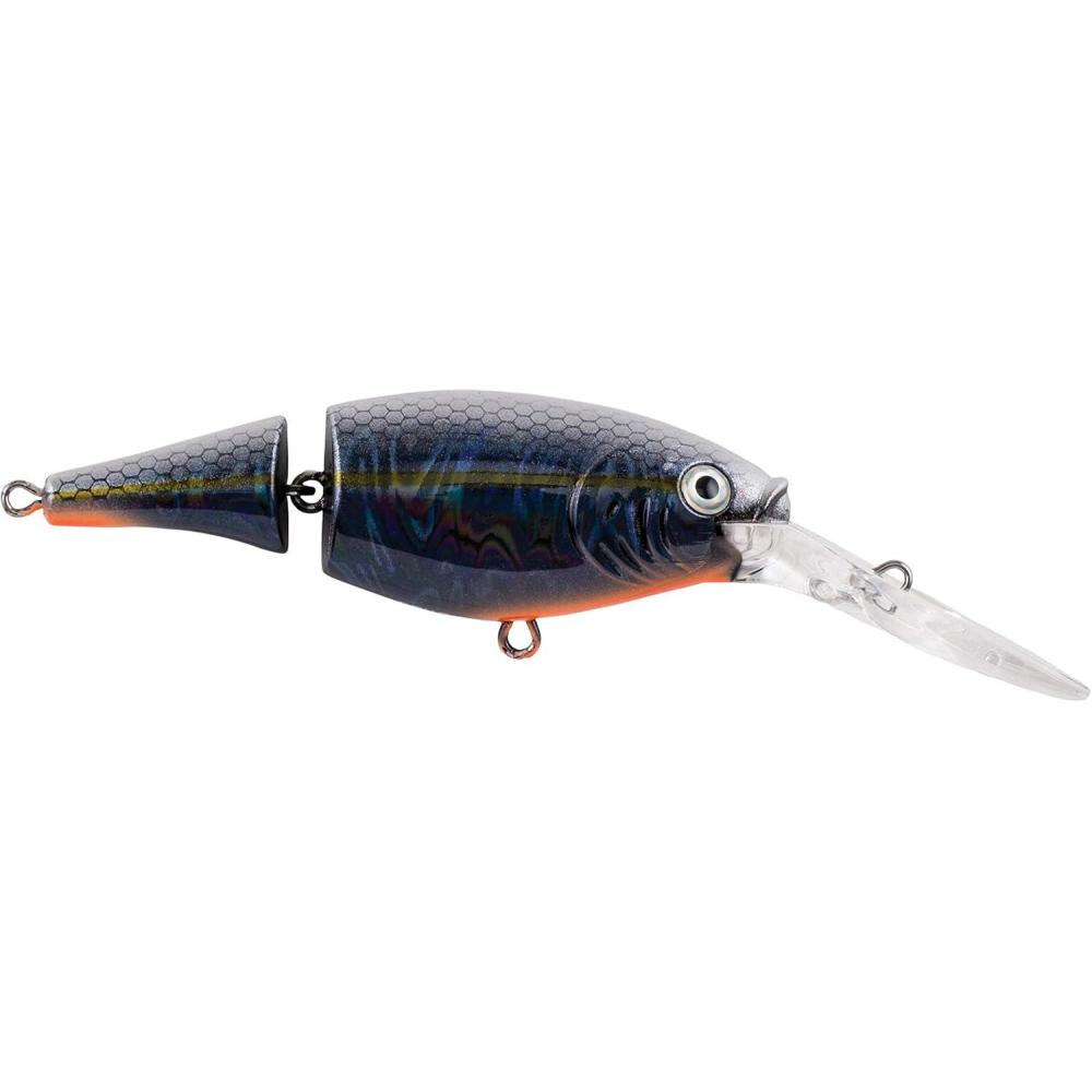 imageBerkley Flicker Shad Jointed Crankbait 2 Pack Red Tiger 13 oz 2 34in 79 Dive DepthSlick Black Pearl