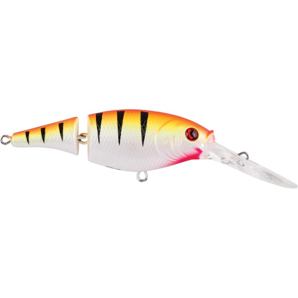 imageBerkley Flicker Shad Jointed Crankbait 2 Pack Red Tiger 13 oz 2 34in 79 Dive DepthSunset Perch