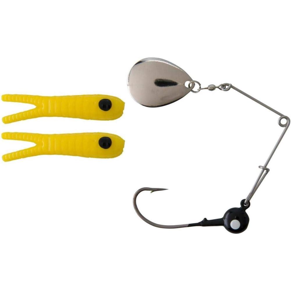 imageBerkley Johnson Beetle Spin Nickel Blade Fishing Hard Bait YellowBlack Dot 2in  14 oz