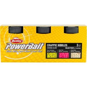 imageBerkley PowerBait Crappie Nibbles Dough Fishing BaitAssorted 3 Pk