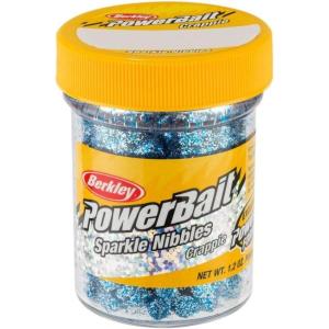 imageBerkley PowerBait Crappie Nibbles Dough Fishing BaitBlue Ice  Sparkle