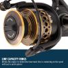 imagePENN Battle Spinning Reel Kit Size 5000 Includes Reel Cover and Spare Anodized Aluminum Spool RightLeft Handle Position HT100 Front Drag SystemBattle Reel