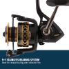 imagePENN Battle Spinning Reel Kit Size 5000 Includes Reel Cover and Spare Anodized Aluminum Spool RightLeft Handle Position HT100 Front Drag SystemBattle Reel Kit