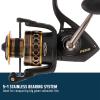 imagePENN Battle Spinning Reel Kit Size 5000 Includes Reel Cover and Spare Anodized Aluminum Spool RightLeft Handle Position HT100 Front Drag SystemBattle Reel