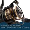 imagePENN Battle Spinning Reel Kit Size 5000 Includes Reel Cover and Spare Anodized Aluminum Spool RightLeft Handle Position HT100 Front Drag SystemBattle Reel