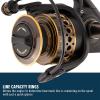 imagePENN Battle Spinning Reel Kit Size 5000 Includes Reel Cover and Spare Anodized Aluminum Spool RightLeft Handle Position HT100 Front Drag SystemBattle Reel