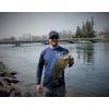 imagePflueger President Spincast Reel Size 6 Fishing Reel RightLeft Handle Position Aluminum Spool Dial Drag System Blue