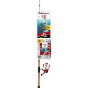 imageShakespeare Catch More Fish Bass Spinning Fishing Combo Includes Fishing Rod ampamp Reel Berkley Fishing Baits Live Bait Tackle PreSpooled with 8lb Stren Line