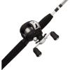 imageShakespeare Alpha Medium 6 Low Profile Fishing Rod and Bait Cast Reel Combo 2 PieceBlack WhiteCombo