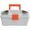 imageShakespeare CustomizeIt Tackle Box Kids Tackle Box with Tackle SpillProof Tray Includes 29 Pieces of Assorted Tackle 3 Sheets of CustomizeIt Stickers 2 Practice Casting Plugs Fishing Journal