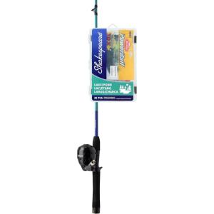 imageShakespeare Catch More Fish Spincast Reel and Fishing Rod Combo with KitLakePond  Green
