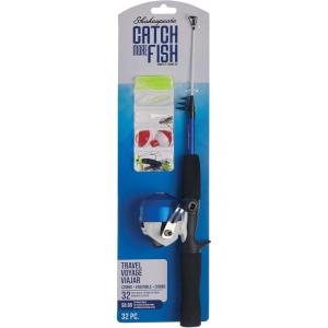 imageShakespeare Catch More Fish Spincast Reel and Fishing Rod Combo with KitSaltwater Travel
