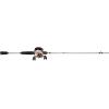imageAbu Garcia Revo X Low Profile Baitcast Reel and Fishing Rod ComboNew Silver  Eva Grip