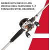 imageAbu Garcia Revo X Low Profile Baitcast Reel and Fishing Rod ComboNew Silver  Eva Grip