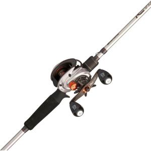 imageAbu Garcia Revo X Low Profile Baitcast Reel and Fishing Rod ComboNew Silver  Eva Grip