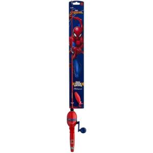 imageShakespeare Marvel Spiderman Kit 26quot Spincast Combo for Kid GelTech Comfort Grip Handle Safety Hook Keeper Includes Practice Casting Plug