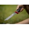 imageUgly Stik Ugly Tools Utility Knife for Fishing Red and Black Fixed Tanto Partially Serrated Stainless Steel Blade NonSlip Grip Handle Includes Line Cutter
