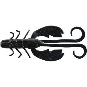 imageBerkley PowerBait Crazy Legs Chigger Craw Soft Plastic Lure 8 Pack Bass FishingBlack Blue Fleck