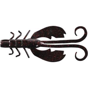 imageBerkley PowerBait Crazy Legs Chigger Craw Soft Plastic Lure 8 Pack Bass FishingBlack Red Fleck