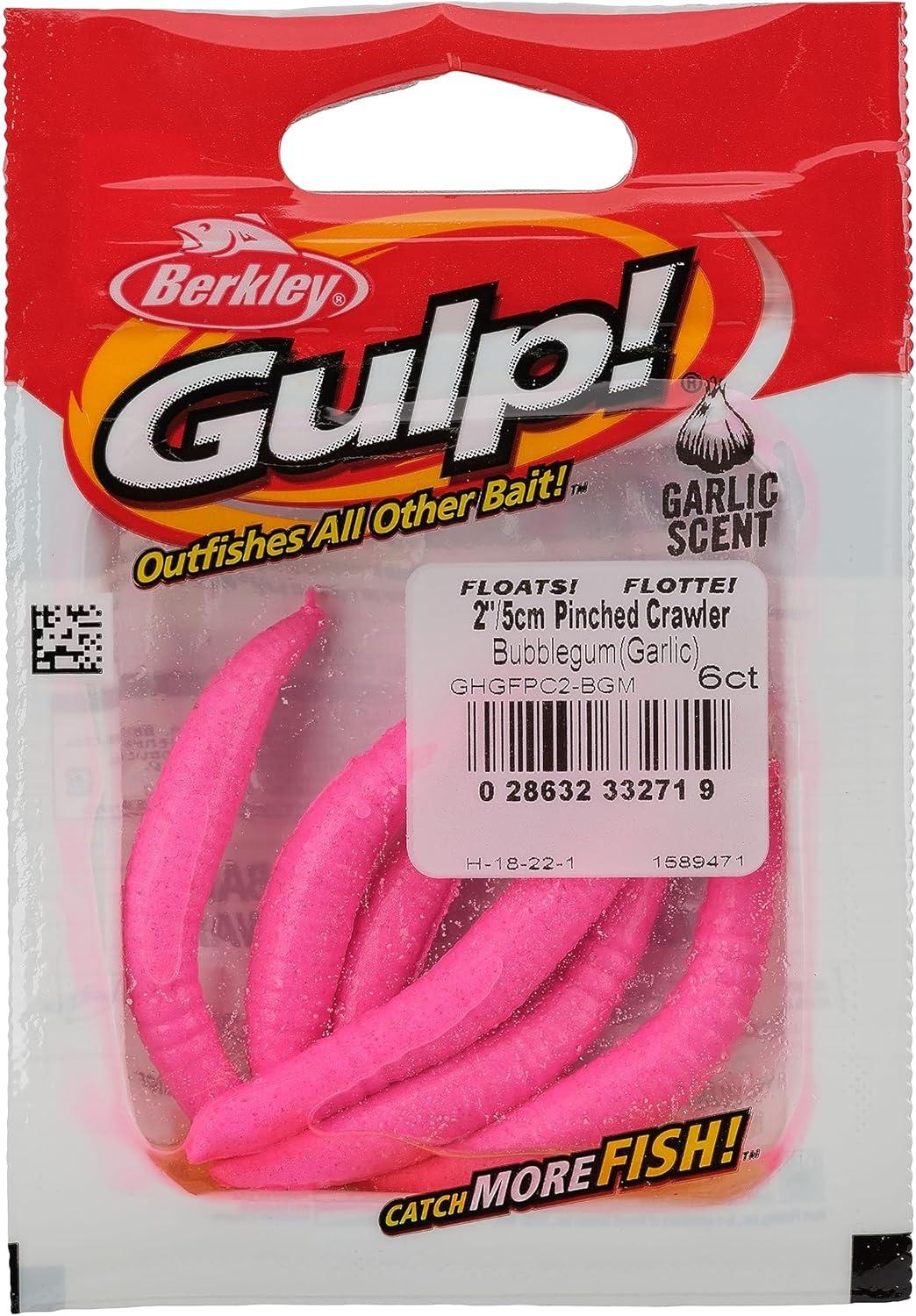 imageBerkley Gulp Floating Pinched Crawler Fishing Soft BaitBubblegum  Garlic Scent