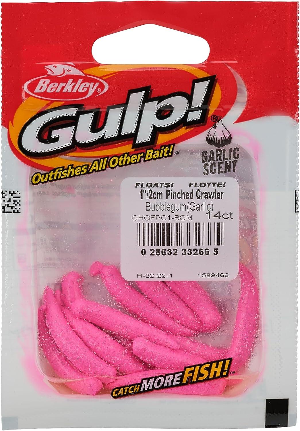 imageBerkley Gulp Floating Pinched Crawler Fishing Soft BaitBubblegum  Garlic Scent
