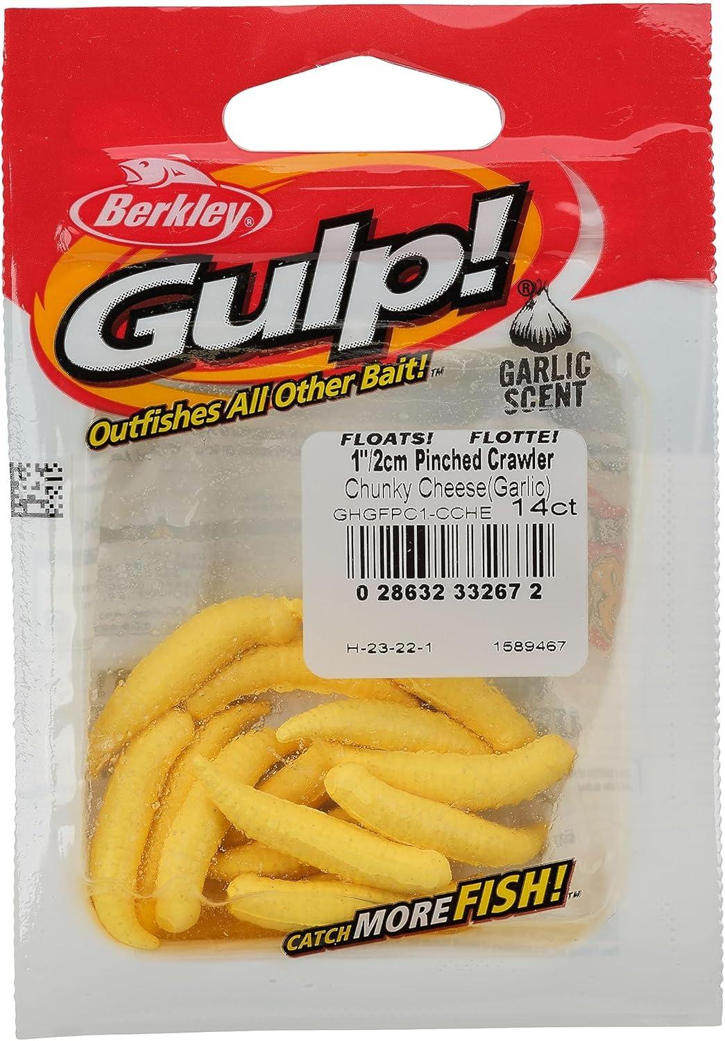 imageBerkley Gulp Floating Pinched Crawler Fishing Soft BaitChunky Cheese  Garlic Scent