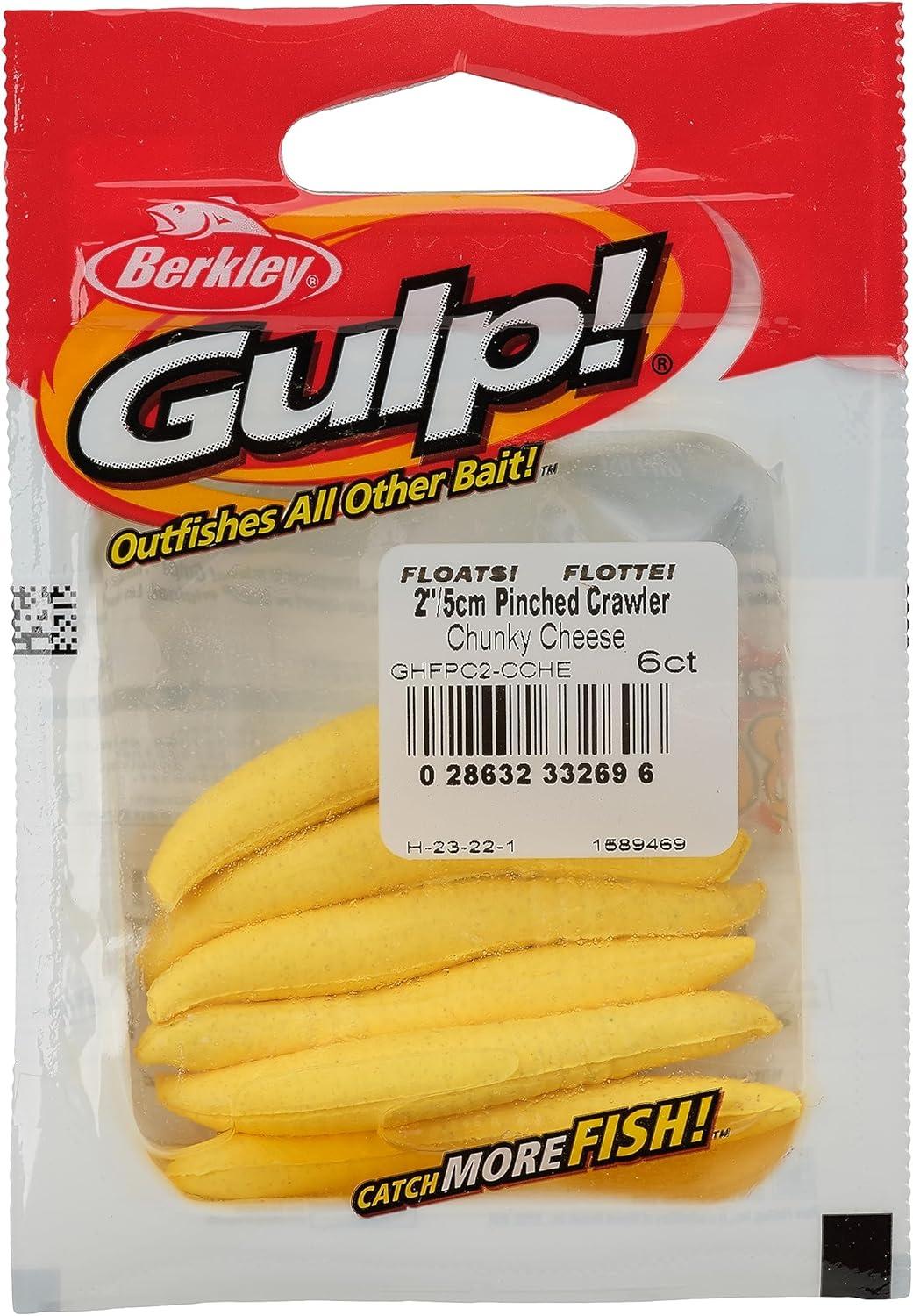 imageBerkley Gulp Floating Pinched Crawler Fishing Soft BaitChunky Cheese  Original Scent