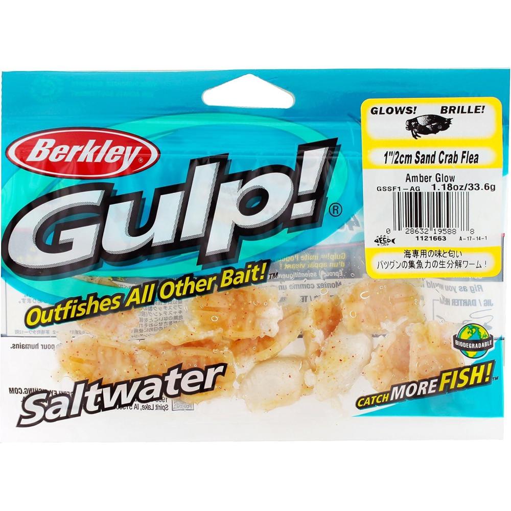 imageBerkley Gulp Sand Crab Flea Amber Glow 1in