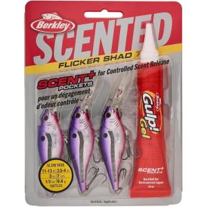 imageBerkley Scented Flicker Shad Fishing Hard BaitSlick Purple Candy Pro Pack
