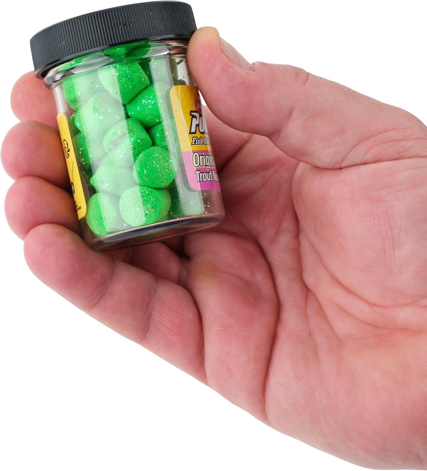 imageBerkley PowerBait Power Nuggets 4Pack Fishing Dough Bait Assorted Colors Scent Dispersion Technology Irresistible Scent and Flavor Moldable and Easy to UseSpring Green Glitter