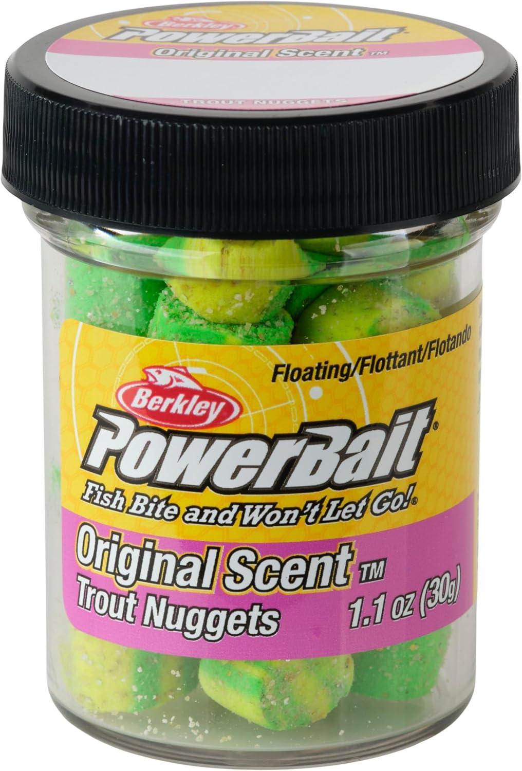 imageBerkley PowerBait Power Nuggets 4Pack Fishing Dough Bait Assorted Colors Scent Dispersion Technology Irresistible Scent and Flavor Moldable and Easy to UseLime Twist