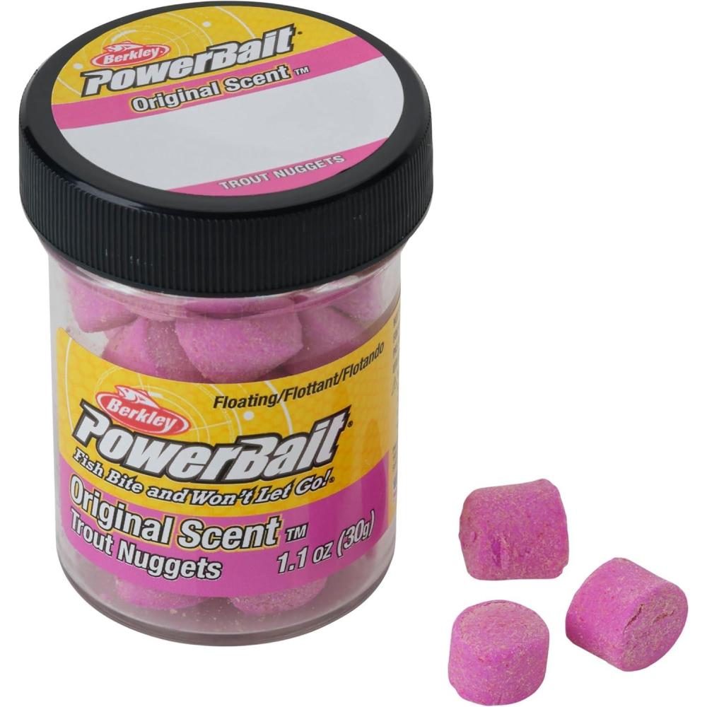 imageBerkley PowerBait Power Nuggets 4Pack Fishing Dough Bait Assorted Colors Scent Dispersion Technology Irresistible Scent and Flavor Moldable and Easy to UseGrape