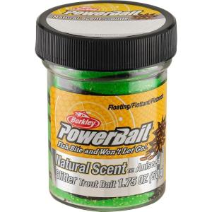 imageBerkley PowerBait Natural Glitter Trout Fishing Dough BaitSpring GreenBlack  Aniseed Scent