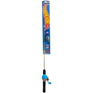 imageUgly Stik Mattel Hot Wheels 3 Spincast Combo  Kids Fishing Combo Comfortable EVA Handle for Small Hands MultiStop AntiReverse PreSpooled with 4lb Line