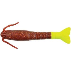 imageBerkley Gulp Shrimp Saltwater Fishing Soft BaitRoot Beer GoldChartreuse