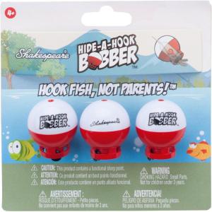 imageShakespeare HideAHook Bobber 3Pack Weighted Fishing Bobbers for Kids Easy LongDistance Casting Weedless Design Prevents Snags PreRigged for Easy Fishing