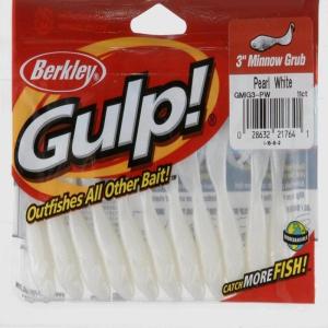imageBerkley Gulp Minnow Grub  Pearl White 3Inch