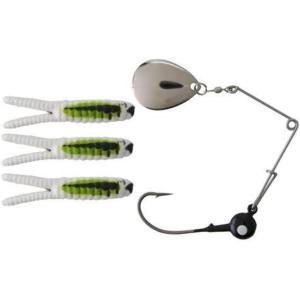 imageBerkley Johnson Beetle Spin Nickel Blade Fishing Lure Red SparkleWhite 15 inchesBull Frog