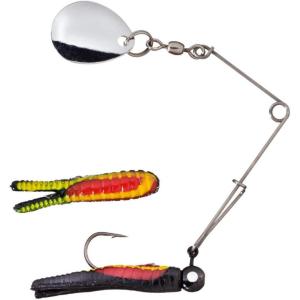 imageBerkley Johnson Beetle Spin Nickel Blade Fishing Lure Red SparkleWhite 15 inchesRed Belly with Black Yellow Stripe
