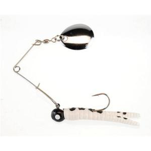 imageBerkley Johnson Beetle Spin Nickel Blade Fishing Lure Red SparkleWhite 15 inchesWhite with Red Dot
