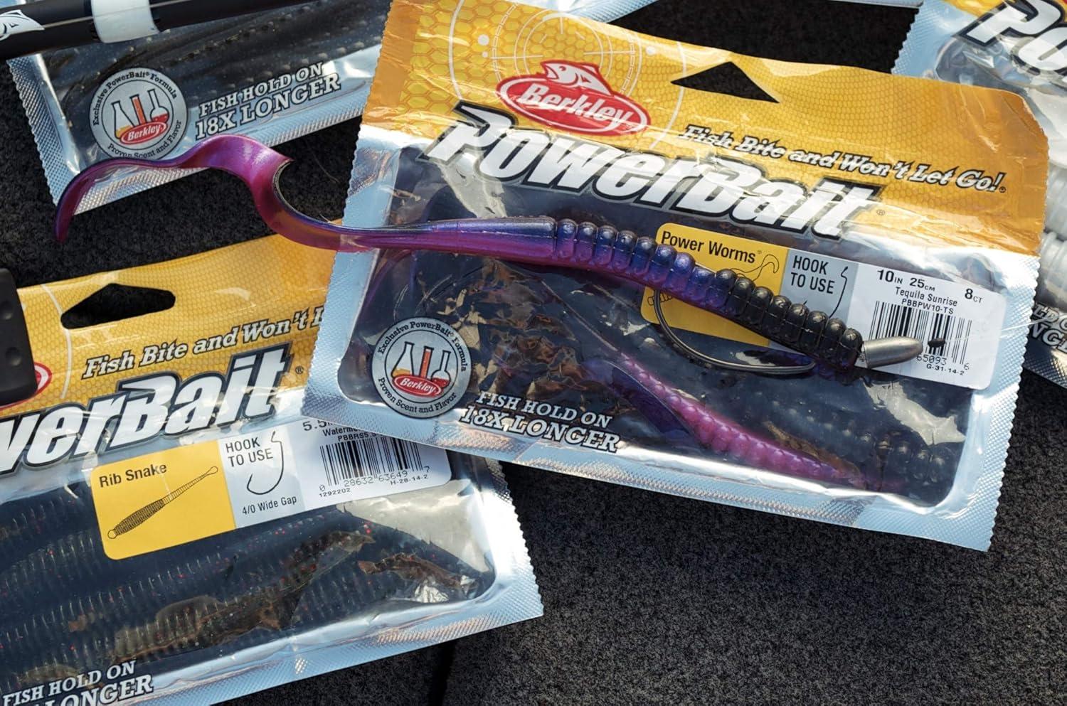 imageBerkley PowerBait Power Worms Fishing Soft BaitBlack