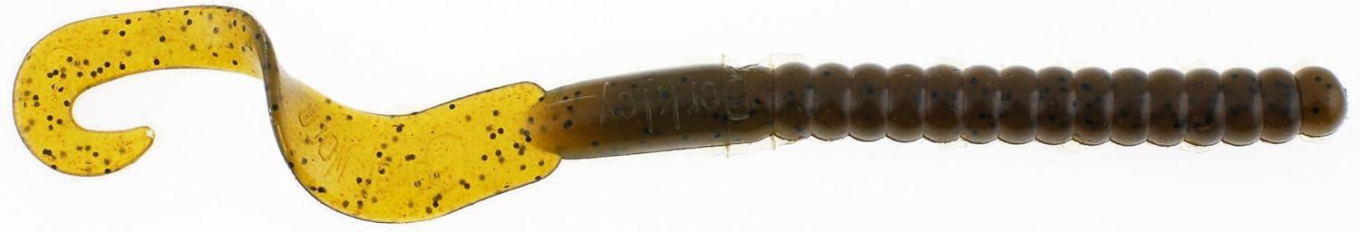 imageBerkley PowerBait Power Worms Fishing Soft BaitGreen Pumpkin