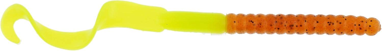 imageBerkley PowerBait Power Worms Fishing Soft BaitPumpkin Chartreuse